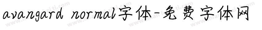 avangard normal字体字体转换